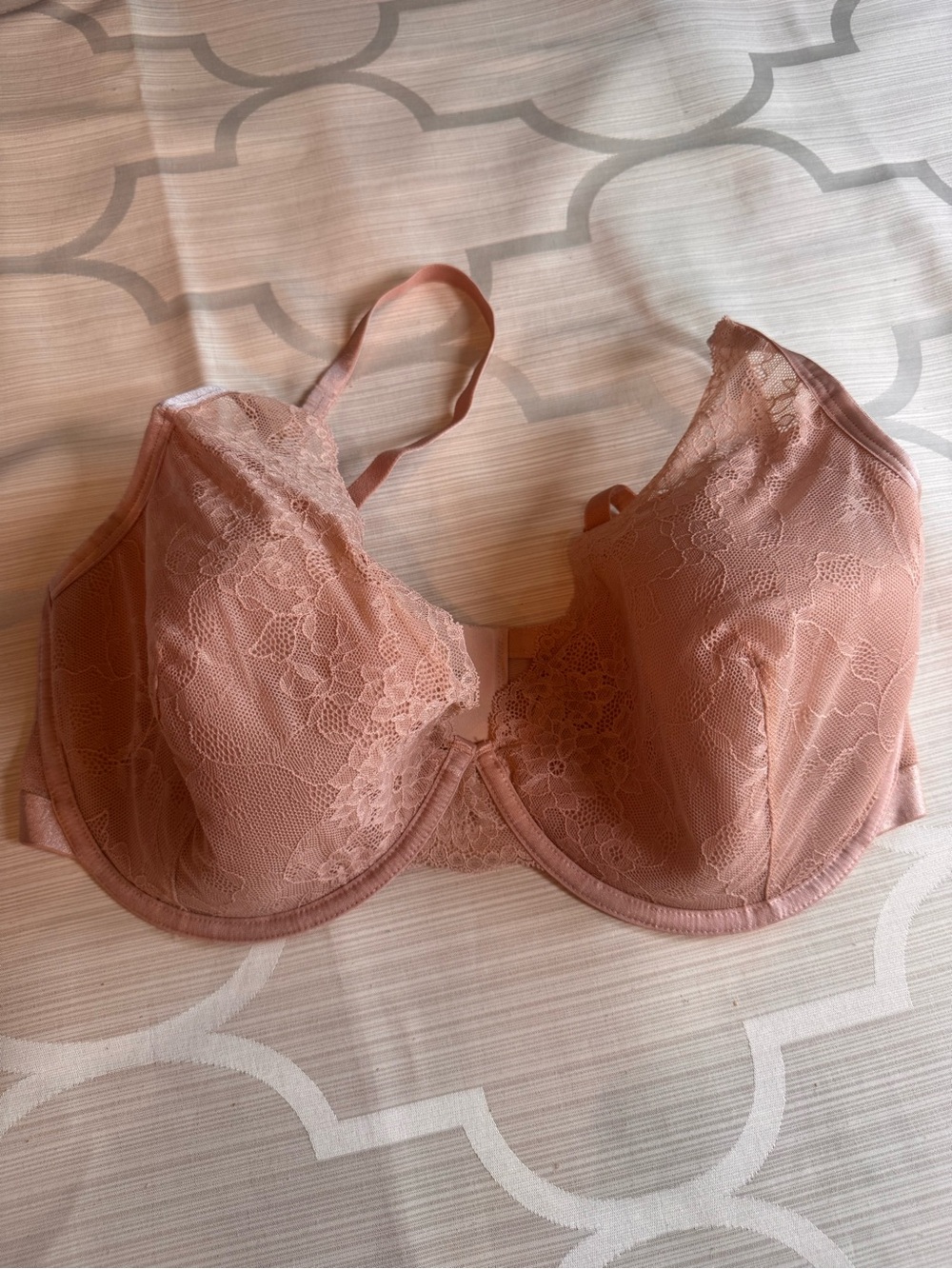 Soma Lace Underwire Bra in Dusty Rose